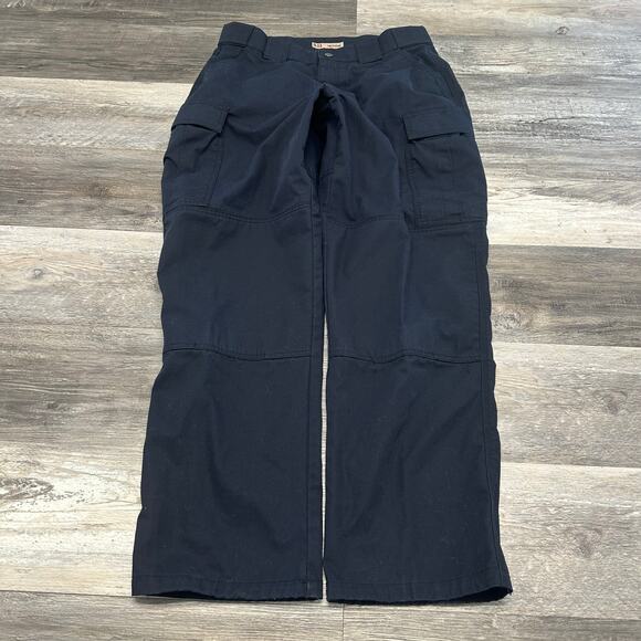 5.11 Tactical Black Mens L Regular Fit Utility Cargo Ripstop Taclite TDU Pants - Picture 1 of 13
